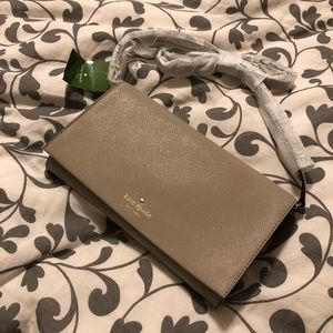Kate Spade Cedar St Cali Leather Cross Body Grey